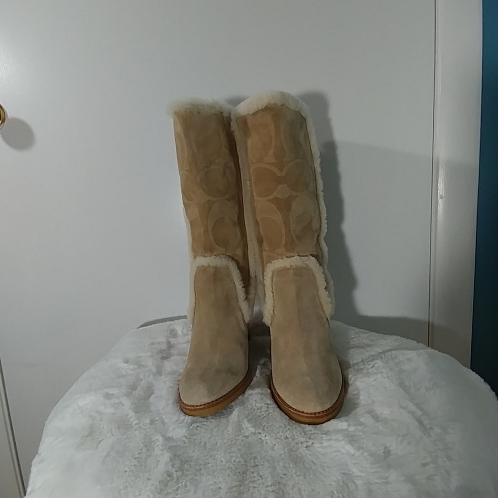 Coach Jordana Suede Signature C Logo  wedges